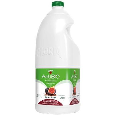 GLORIA YOGURT ACTIBIO CON LINAZA SABOR A HIGO GUINDON Y PASAS GALONERA 1.7KG