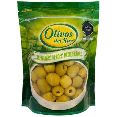 OLIVOS DEL SUR ACEITUNAS VERDES DESHUESADAS EN CONSERVA DOYPACK 300G