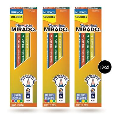PAPER MATE PACK 3X2 LAPIZ TRIANGULAR N°2 HB MIRADO JUNGLA