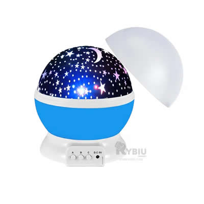 PROYECTOR RYBIU TE30255 CELESTE LIGERO Y ADAPTABLE CON STICKERS DE REGALO TE30255