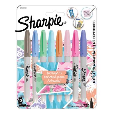 SHARPIE MARCADOR SHARPIE PUNTA FINA X8 PASTEL