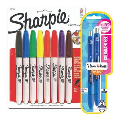 SHARPIE PACK MARCADOR SHARPIE X8 BASICO + 2 INKJOY GEL