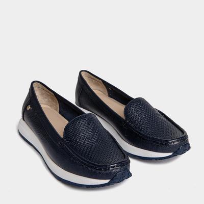TOP MODEL ZAPATO CASUAL MUJER CUERO AZUL KRISTEN TMC-026