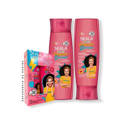 2 UND SHAMPOO ACONDICIONADOR CRESPINHO DIVINO KIDS SKALA EXPERT 325ML