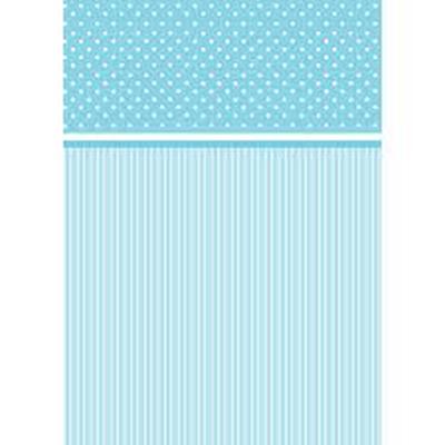ACCESORIO FOTOGRAFIA WESTCOTT DOTS-AND-STRIPES PATTERN MATTE VINYL BACKDROP WITH GROMMETS 5 X 7 TURQUOISE