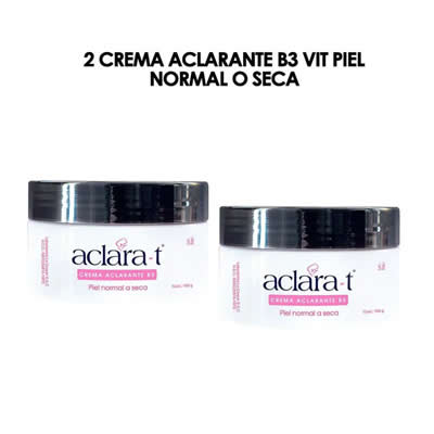 ACLARA-T - 2 CREMA ACLARANTE B3 VIT PIEL NORMAL O SECA