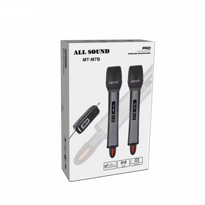 ALL SOUND MICROFONO PROFESIONAL UHF DUAL MT-M7-G BATERIA IMANTADA GRIS MT-M7B-G