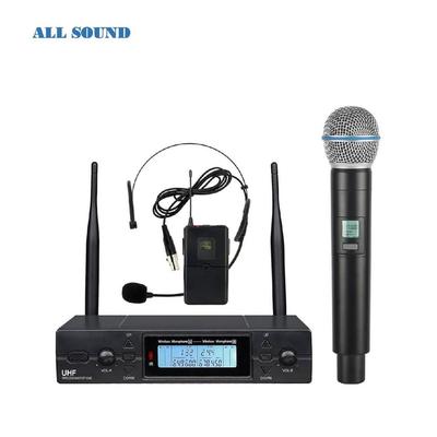 ALL SOUND MICROFONO PROFESIONAL UHF DUAL PG-16MV CON MALETIN DE ALUMINIO