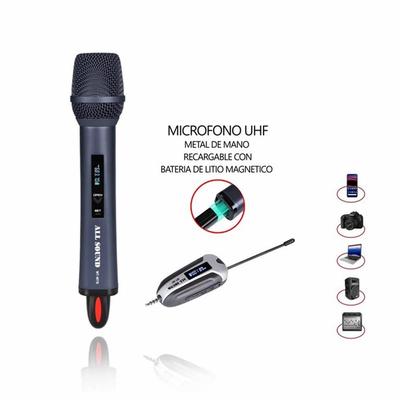 ALL SOUND MICROFONO PROFESIONAL UHF MT-M7-G BATERIA IMANTADA COLOR GRIS