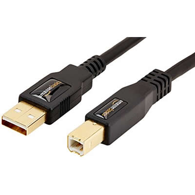 AMAZON BASICS CABLE USB 2.0 IMPRESORA 5.9FT COLOR NEGRO