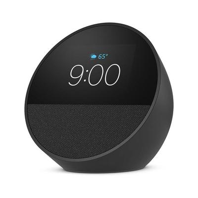 AMAZON ECHO SPOT 2024 DESPERTADOR INTELIGENTE CON SONIDO VIBRANTE NEGRO