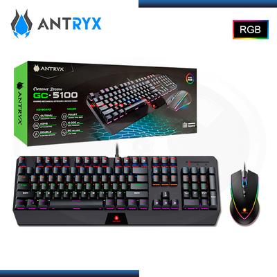 ANTRYX KIT GAMER TECLADO MECANICO Y MOUSE GC-5100 SWITCH AZUL