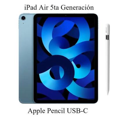 APPLE IPAD AIR 5TA GEN 64GB BLUE + PENCIL 2DA TABLET WIFI