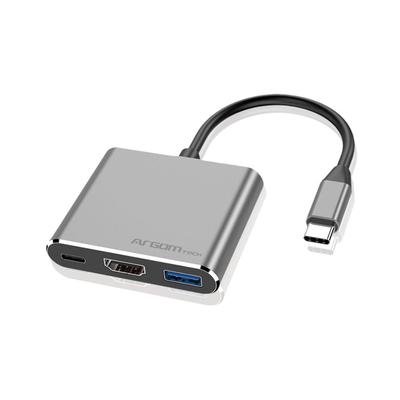 ARGOMTECH ADAPTADOR 3 EN 1 ARGOM TECH TIPO C HUB ONEAXESS
