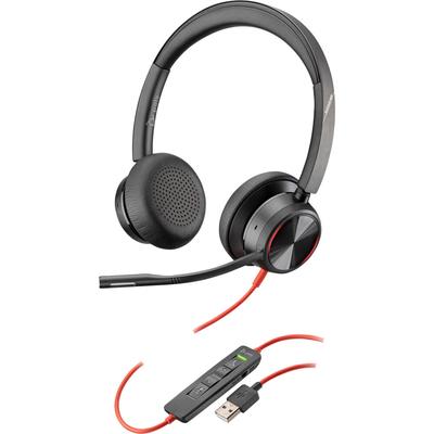 AURICULARES ESTEREO USB-A POLY BLACKWIRE 8225 SONIDO DE ALTA CALIDAD MICROFONO GIRATORIO CANCELAC