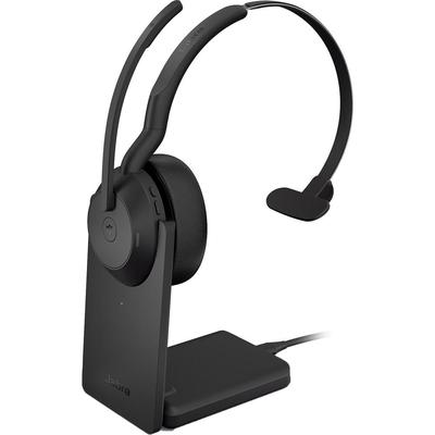 AURICULAR JABRA EVOLVE 65 SE LINK380A UC MONO CON BASE DE CARGA CANCELACION ACTIVA RUIDO COMPA