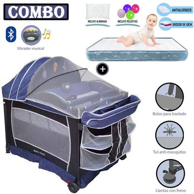 BABY KITS CUNA CORRAL PARA BEBE VERONA AZUL