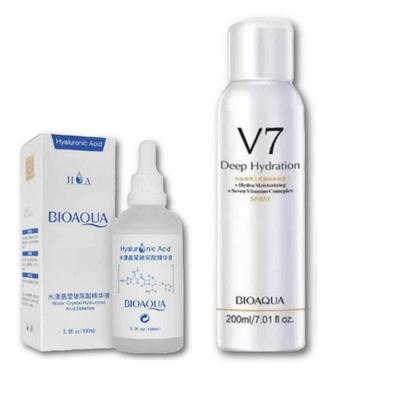 BIOAQUA SPRAY ACLARANTE DE CUERPO V7 + SERUM ACIDO HIALURONICO 100 ML