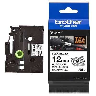 BROTHER CINTA TZE-FX231 (12 MM X 8 MTS) 12 MTS