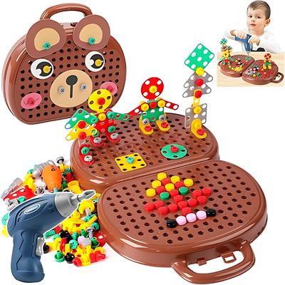 CAJA DE HERRAMIENTAS CON TALADRO ELECTRICO JUEGO DIDACTICO MONTESSORI 204 PIEZAS