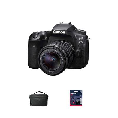 CAMARA CANON EOS 90D 18-55MM IS STM + ESTUCHE MEM64GB