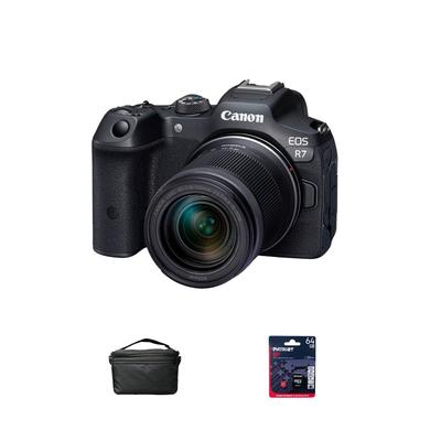 CAMARA CANON EOS R7 18-150MM IS STM + ESTUCHE MEM64GB