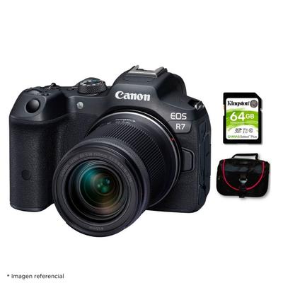 CAMARA CANON EOS R7 LENTE RF-S 18-150MM KIT BASICO DE ACCESORIOS