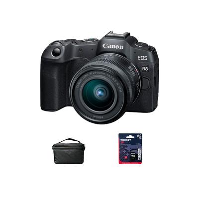 CAMARA CANON EOS R8 RF 24-50MM IS STM + ESTUCHE MEM64GB