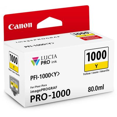 CANON CARTUCHO DE TINTA AMARILLA PFI 1000 Y LUCIA PRO 80ML PFI-1000