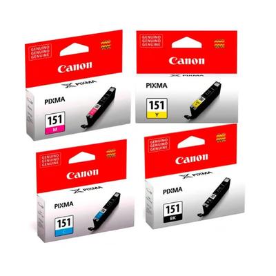 CANON KIT TINTA CLI-151 / 4 COLORES CYAN MAGENTA AMARILLO NEGRO