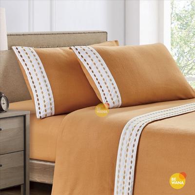 CASATEX SET SABANAS 2 PLAZAS POLAR BORDADA ULTRA SUAVE 4 PIEZAS