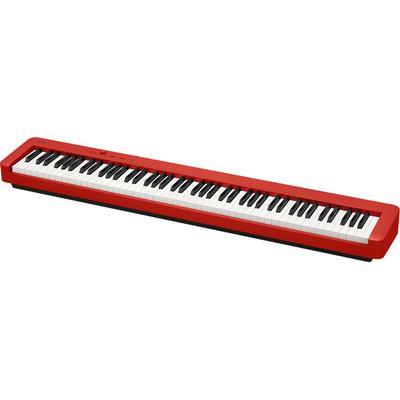 CASIO PIANO DIGITAL PORTATIL CDP S160 DE 88 TECLAS CON CUERPO DELGADO ROJO CDP-S160