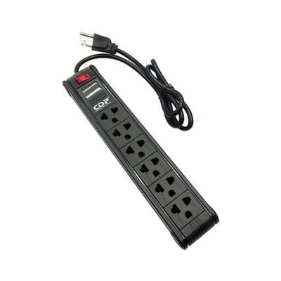 CDP SUPRESOR DE PICOS R-PS6 220V 6 TOMAS NEMA UNIVERSAL NEGRO