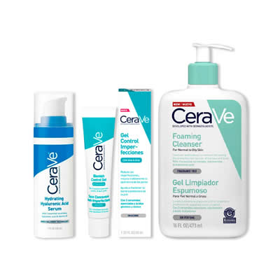 CERAVE BLEMISH CONTROL 40ML + GEL LIMPIADOR 473ML + SERUM RETINOL 30ML