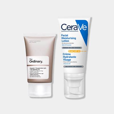 CERAVE VITAMINA C SUSPESION 23%+HA SPHERES 2%+CREMA HIDRATANTE FACIAL AM 52ML
