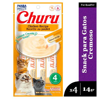 CHURU SNACK CREMOSO GATO CHURU SABOR POLLO 4 X 14GR