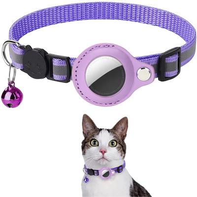 COLLAR REFLECTANTE NAILON PARA GATO PARA AIRTAG CON CASCABEL