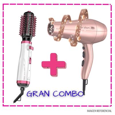 COMBO SECADORA GAMA KERATION + CEPILLO SECADOR GAMA NEW TURBO ANTI-FRIZZ
