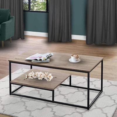 CORICHA HOME MESA DE CENTRO INDUSTRIAL BATONS ESPRESSO