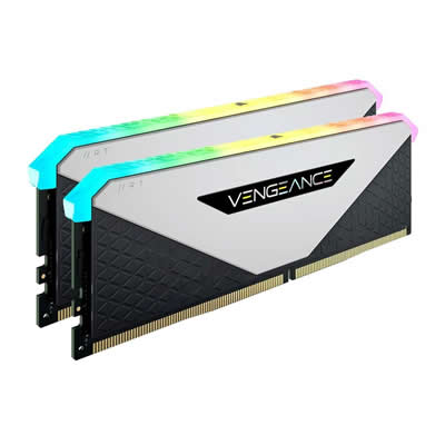 CORSAIR MEMORIA RAM DDR4 VENGEANCE RGB RT 16GB 3200MHZ 2X8GB C16 BLANCO