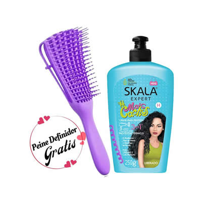CREMA DE PEINAR MAIS CACHOS SKALA RIZOS HIDRAT 250ML + PEINE REGALO