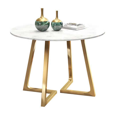 DECOR MESAS MESA DE COMEDOR REDONDA MARMOL 90X90CM