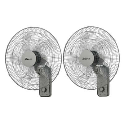 DIORE COMBO 2 VENTILADORES DE PARED 50 WATTS 3 VELOCIDADES 5 ASPAS MWF1605
