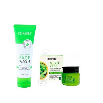 DR RASHEL LIMPIADOR FACIAL 100 G + CREMA FACIAL HIDRATANTE ALOE VERA 50 GR
