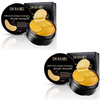 DR RASHEL MASCARILLA DE OJOS HIDRATANTE CON PERLAS DORADAS Y NEGRAS 02 UNIDADES