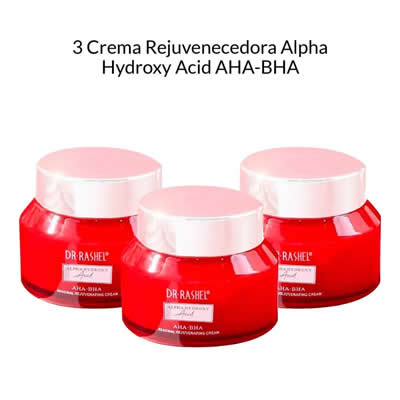DR RASHEL PACK 3 TRATAMIENTO FACIAL CREMA REJUVENECEDORA ALPHA HYDROXY ACID AHA-BHA
