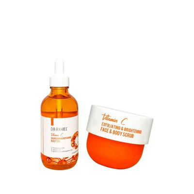 DR. RASHEL ACEITE CORPORAL + EXFOLIANTE E ILUMINADOR VITAMINA C