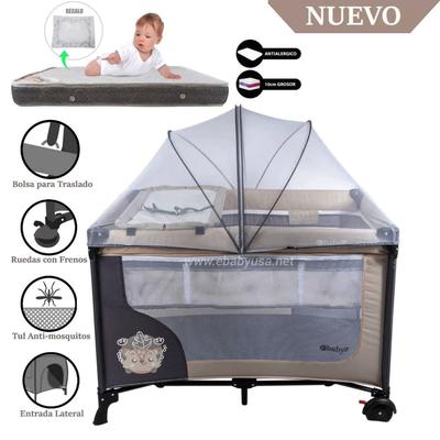 EBABY CUNA CORRAL CON CAMBIADOR HAPPY DREAM BEIGE