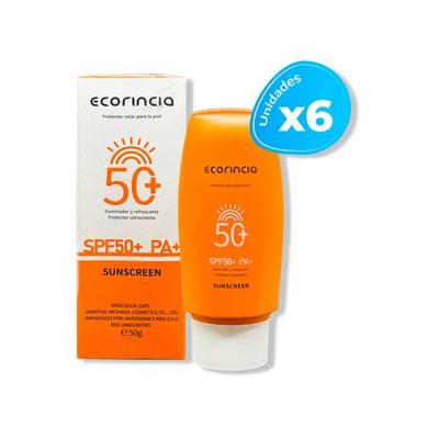 ECORINCIA PROTECTOR SOLAR 50 SPF 50G 6 UNIDADES