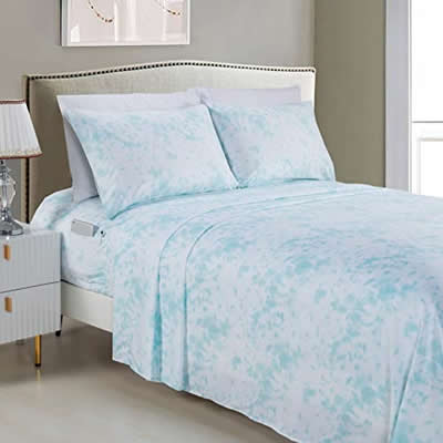 ELEGANT COMFORT JUEGO DE SABANAS DE MICROFIBRA 1500 HILOS TALLA QUEEN MULTICOLOR